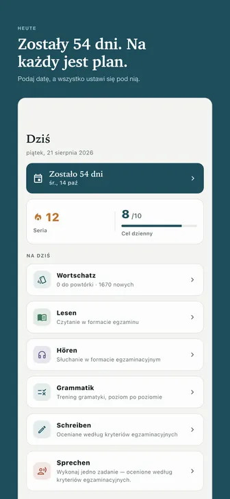 Zostały 54 dni. Na każdy jest plan. — Podaj datę, a wszystko ustawi się pod nią.