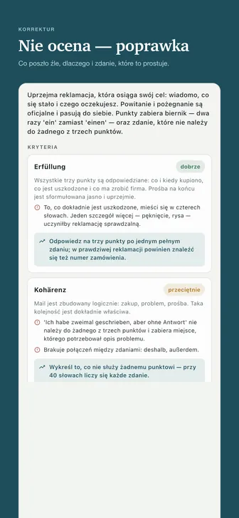 Nie ocena — poprawka — Co poszło źle, dlaczego i zdanie, które to prostuje.